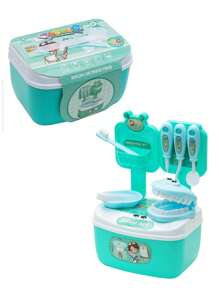 Basket Toy Case Dentist Accessory Kitchen Kit Cookware Doctor Gift Child Boy Girl Toys - Màu xanh Bạc hà - Xem 5