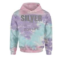 Silver And Black For Life Football Fan Youth-Sized Hoodie