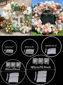 1 件圆形气球拱形框架套件，塑料 DIY 花环框架支架，气球支架圆形底座，装饰背景气球架，适用于淋浴生日派对婚礼装饰、圣诞节 - 白色 - 查看 1