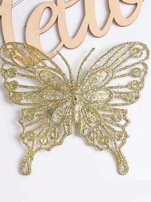 3 đồ trang trí cây thông Noel hình con bướm vàng rỗng, đồ trang trí hình con bướm rỗng lấp lánh cho cây thông Noel và đồ thủ công ngày lễ - Nhiều màu - Xem 5