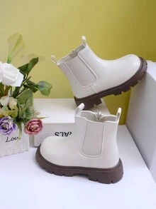 1 Đôi bốt chống trượt, bền và thời trang cho bé gái mùa thu/đông - Màu be - Xem 5