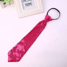 1pc Solid Reflective Sequins Adjustable No-Tie Casual Fashion Necktie For Carnival, Stage Performance, Party Accessories Valentine's Day ValentinesMen Necktie - Multicolor - View 15