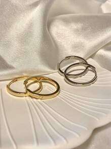 1pair S925 Sterling Silver Loop Hoop Earrings, Lightweight Luxury Gift Jewelry For Women