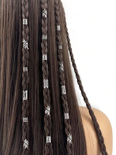 40pcs Dreadlock Hair Ties - Fashionable Alloy Hair Accessories, Suitable For Girls And Women Braids, Head Accesssories, Claw Clips