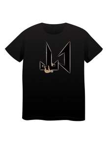 T-Shirt CT Inverted Flipped In Front Large Running Lying Net - Black - View 2