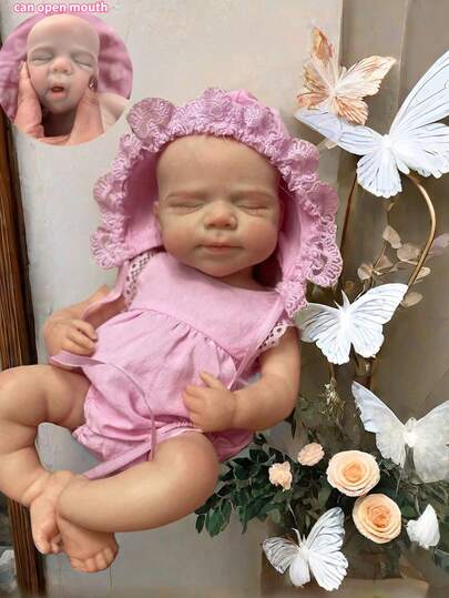 13 Inch Handmade Full Body Silicone Reborn Pascal Baby Doll, With Open Mouth And Tongue, Cute And Realistic, Ideal Gift For Holidays