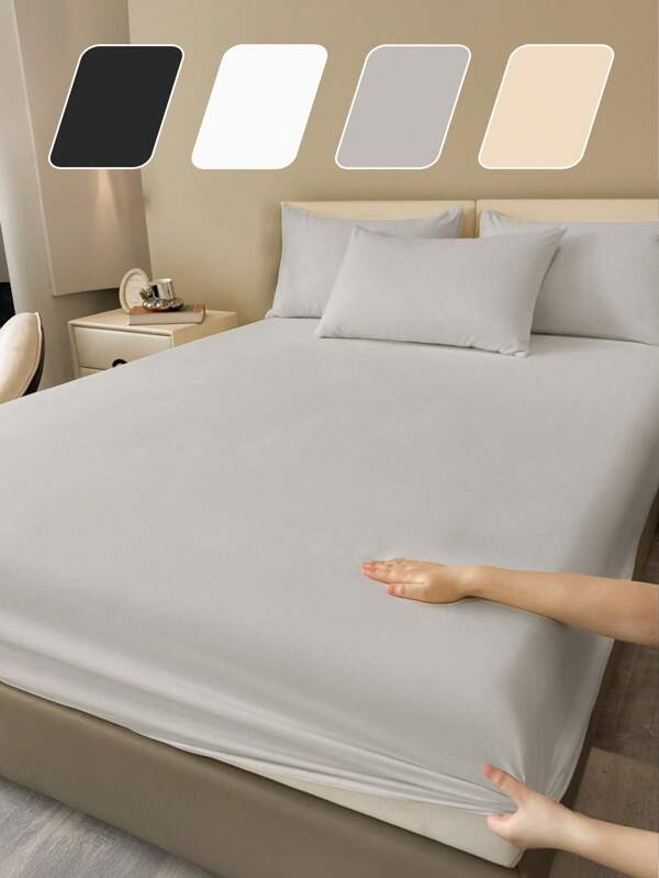 Set copripiumino 2/3 pezzi in colore unito, set biancheria da letto, set lenzuolo matrimoniale, set copridivano, set copertura materasso, biancheria da letto morbida e confortevole per camera da letto, traspirante e amichevole per la pelle, set di protezione per materasso con tasca profonda, durevole e traspirante, decorazione per la casa, per Ramadan, Pasqua, Festa della Mamma, regalo perfetto per le vacanze, per letto di tutte le dimensioni - Queen, King, Full, Twin, 1 pezzo e 1/2 pz federe, lavabile in lavatrice