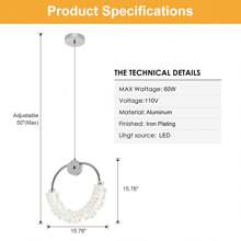 Modern LED Pendant Light Home Decor Fixtures For Hallway Lamp Aisle Minimalist Crystal Chandelier Three Color Light Aluminium/Crystal Pendant Lamp Decoration Fixtures For Living Room Kitchen Island Bedroom  Indoor Lighting Dining Room   Minimalist Frosted White Pearl Chandelier Luxury Home Decor For Coffee Shops  Restaurant