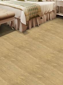 1 Piece Retro & Thickened & Matte Surface Effect Beige Wood Grain Texture Anti-Slip Waterproof Abrasion Resistant Floor Tile Sticker For Home Decoration, Stickers, Wall Decal, Vinly Decal For Home Decorations, Spring Decoration Items Refesh Your Home, Rama Decoration Stickers Gifts Birthday Graduation