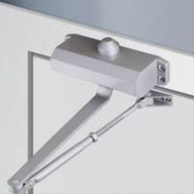 1pc Hydraulic Door Closer Automatic Quiet Door Closing Devices Home Use Fire Resistant Door Spring Closer - Silver - View 4