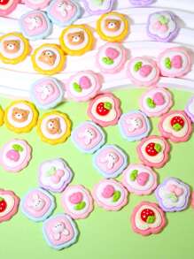 10/20/30/50 片随机混合逼真树脂闪亮透明蛋糕片 - 适用于 DIY 手机壳、发夹、珠宝制作、镂空木屐装饰等 - 可与奶油胶一起使用进行工艺创作，非常适合万圣节、圣诞节礼物 - 模擬款 - 查看 12