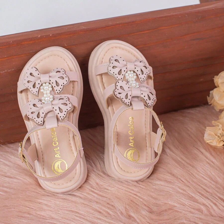 Girl's Sandal Model 080-017 Children's With Rhinestones Comfortable Feminine - Màu hồng gỉ - Xem 1