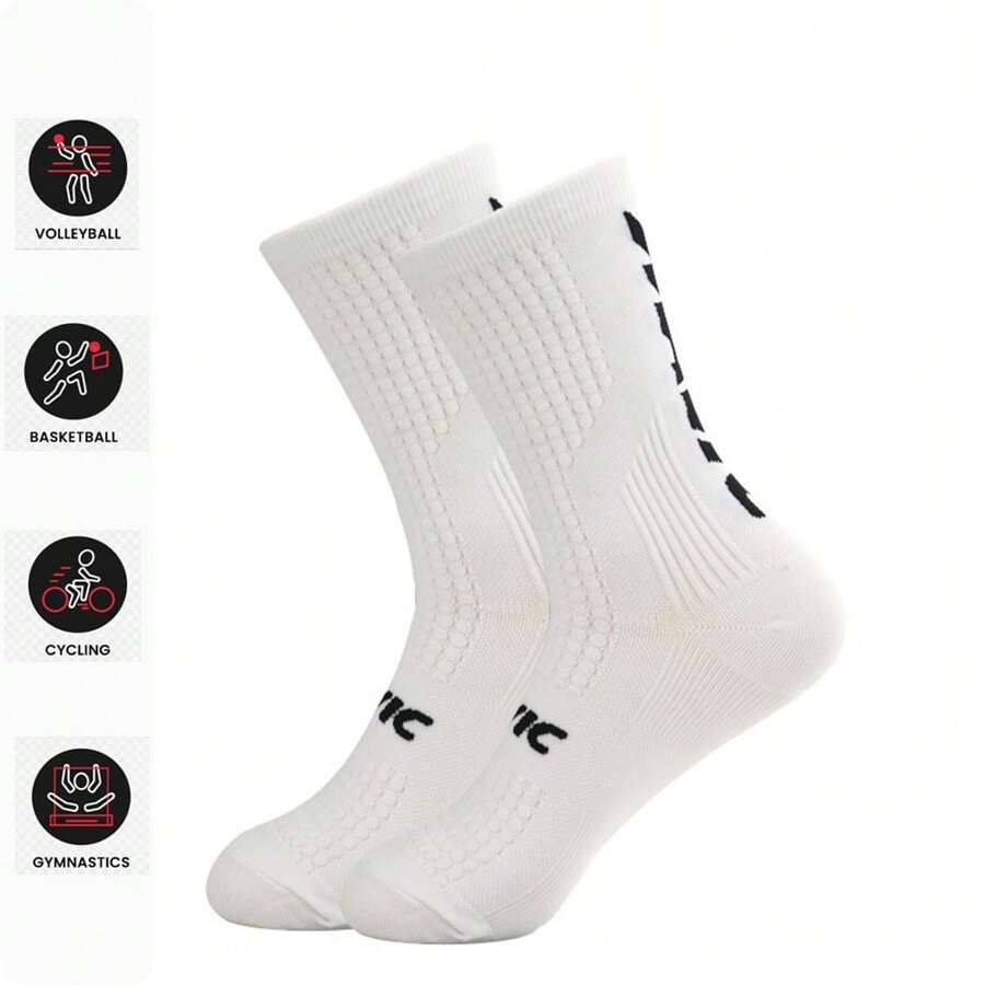 Sports Outdoor 1 Pair Outdoor Sports Cycling Running Hiking Socks - White - View 1