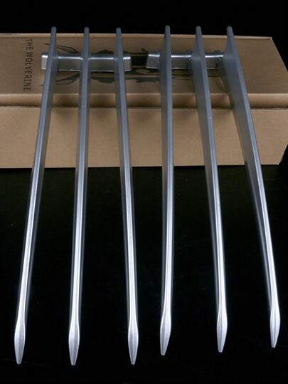 Fantastiska Wolverine Claws vapenrekvisita, ABS-material cosplay-tillbehör, herr superhjälteklor, realistiska plastklor, lämplig för filmcosplay-fans, perfekt för Halloween-kostymer och cosplay-tillbehör