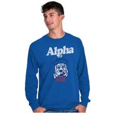 Alpha Dog Slush Puppie 80s Logo Long Sleeve TShirt Men - Royal - View 1