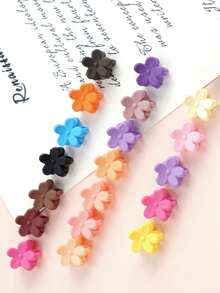 50 件/200 件彩色迷你发夹，迷你爪夹，适合稀疏头发，女孩公主发饰 - 彩色 - 查看 2