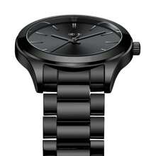 BIDEN 1pc Waterproof Stainless Steel Strap Analog Quartz Watch, Simple Business Watch For Men, Gift