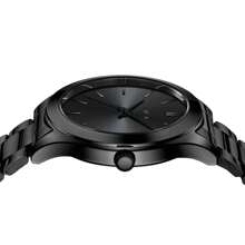 BIDEN 1pc Waterproof Stainless Steel Strap Analog Quartz Watch, Simple Business Watch For Men, Gift