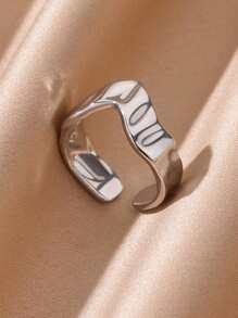 1 Stück Klassischer Mode Edelstahl Ring für Frauen und Mädchen, 18K Goldplattiert, wassergeschützt, geeignet als Hochzeits-, Geburtstags- oder Jahrestags-Geschenk