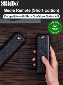 8BitDo 媒体遥控器兼容  One 兼容  Series X/S 由微软游戏手柄控制器游戏机配件授权，黑色短版 - Black Short Edition - 查看 2