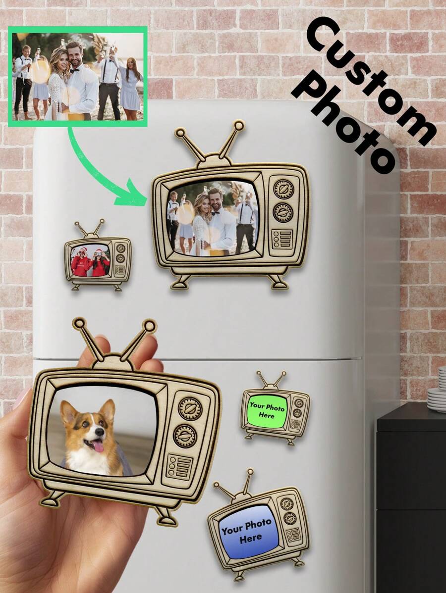1pc Custom Photo Magnetic Refrigerator Sticker, Personalized Printing Of Any Photo, Suitable For Various Festivals Such As Christmas, Halloween, Birthdays, Couple's Anniversary And Weddings Ideal Gifts For Him, Ideal Gifts, For Anniversaries, For Valentine's Day, For Mother's Day, For Birthdays, For Father's Day, For Graduation, For Weddings, For Housewarming