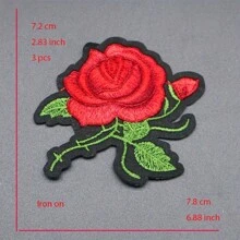 3 miếng vá thời trang hoa đẹp Miếng dán thủ công Miếng vá DIY Applique Thêu May Sắt Trên Miếng vá Biểu tượng Quần áo Trang phục Phụ kiện - 3 cái - Xem 14