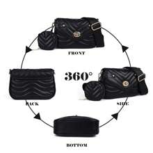 New Fashion Simple Diamond Lattice Solid Color Shoulder Bag Casual Daily Large Capacity Ladies Crossbody Bag