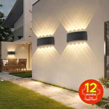 CANMEIJIA Đèn tường LED chống nước, Công suất phát quang cao 3000/4000/6500K, Đèn chiếu sáng ngoài trời bằng nhôm/nhựa, Xếp hạng IP65, 85V-265V, Thích hợp cho Sân, Cầu thang, Đường phố, Khu vực trong nhà, Nhà bếp, Phòng ngủ, Hành lang - đèn tường kính thiên văn - Xem 10