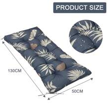 Outdoor Bench Cushion 51"X20" Waterproof Patio Chair Pad Swing Seat Replacement Cushion For Garden Patio Furniture Lounger Bench - 灰色的葉子 - 查看 3