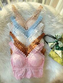 ANJO&M FASHION Cropped Top With Elasticated Back And Lined Cups - Màu be - Xem 4