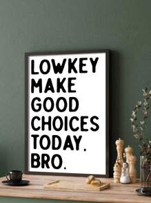 1pc Inspirational Classroom Poster - Frameless Canvas Art, Bohemian Rainbow And Positive Words, Suitable For Bedroom, Dining Room Or Office Decoration