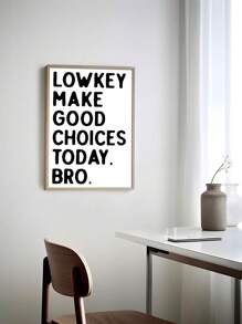 1pc Inspirational Classroom Poster - Frameless Canvas Art, Bohemian Rainbow And Positive Words, Suitable For Bedroom, Dining Room Or Office Decoration