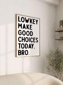 1pc Inspirational Classroom Poster - Frameless Canvas Art, Bohemian Rainbow And Positive Words, Suitable For Bedroom, Dining Room Or Office Decoration