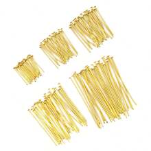 300pcs Golden-Silver Metal T-Pins 20-50mm, For DIY Bracelets, Necklaces, Earrings Jewelry Making Craft Supplies