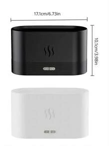 1pc Colorful LED Flame Aroma Diffuser Bedroom Desktop Atmosphere Decorative Lamp Creative Humidifier Light Simulated Flame Ultrasonic Humidifier Portable 7-Color Flame Fireplace Air Aroma Essential Oil Diffuser USB Plug-In