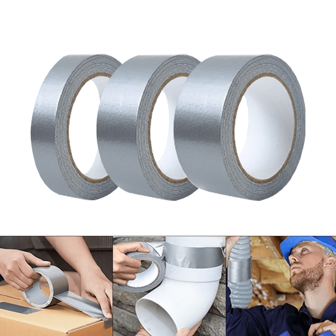 APORNI Grey Cloth Duct Tape, Waterproof, No Residue, Wide Size, Suitable For Carpet, Pipes, Decoration, Heat-Resistant, Tearable