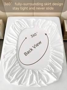 1pc Solid Color Fitted Sheet, Bedding, Fitted Sheet, Mattress Cover, Bed Cover, Soft And Comfortable Mattress Protector, Skin-Friendly Deep Pocket Bedding, Wrinkle-Free, Fade-Resistant, Machine Washable, Fits Twin Full King Queen All Size Bed, For Mother's Day Gift, Perfect Holiday Gift