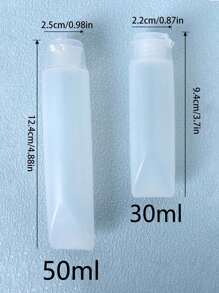 便攜旅行分裝瓶套組 迷你擠壓防漏瓶 乳液補充瓶 可重複填充容器 旅行必需品 宿舍用品 返校季配件 - 無色 - 查看 2