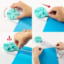 1 Stück 4-In-1 Papier Schneidemaschine, Papier Trimmer, Foto/Papier Schneidewerkzeug, Schere, Plastik