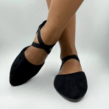 Women Flat Sandals - 黑色 - 查看 4