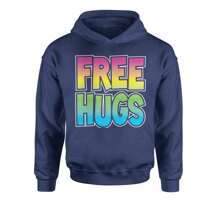 Free Hugs Youth-Sized Hoodie - Hot Pink - View 5