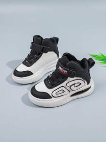 1 Pair Children Casual Hook And Loop Sneakers, Simple & Elegant, Versatile, Comfortable & Breathable, Suitable For Boys & Girls, School/Sports