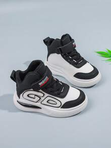 1 Pair Children Casual Hook And Loop Sneakers, Simple & Elegant, Versatile, Comfortable & Breathable, Suitable For Boys & Girls, School/Sports