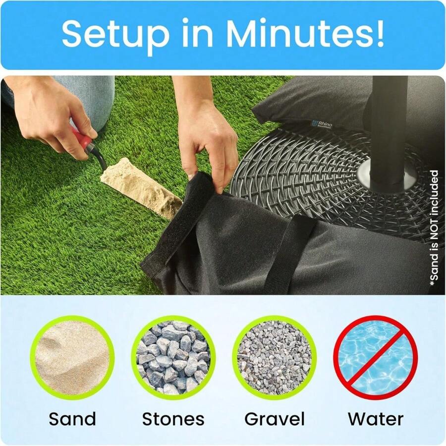 Base Weights Outdoor Fillable Sandbags Weatherproof Patio Furniture