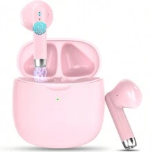 Wireless Earbuds, Bluetooth 5.3 Headphones In Ear With Noise Cancelling Mic, Earbuds Stereo Bass, IP7 Waterproof Sports Earphones, 32H Playtime USB C Charging Ear Buds Purple For Android IOS For Apple IPhone, IPad, Laptops, Gifts For Family, Friends, Kids, Hallowoon, Fall - Pink - View 6