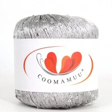 50 克闪亮亮片混纺纱线，适用于手工艺品、特种纱线绞纱 - 多色 - 查看 16