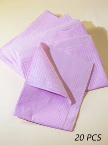 20 pièces Nappes de manucure jetables imperméables, anti-huile et anti-transpiration, tampons de table de manucure pliables pour le nettoyage, bavoirs dentaires pour la pratique en salon, la manucure, le dentiste ou l'usage médical et fournitures de couverture de table de manucure