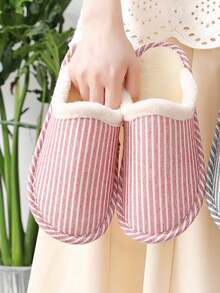 女士拖鞋 垂直细毛 室内外家居 时尚保暖拖鞋 - 紅色 - 查看 4