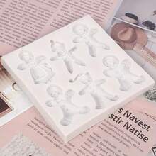 1pc Christmas Gingerbread Man Silicone Mold, Candle Mold, Soap Mold, Resin Molds, DIY Soft Pottery Clay Drop Glue Decorative Mold, Hand Decorative Art Tools