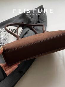 1 pieza Bolso de bolos vintage FEISTURE con acabado mate, bolso para el hombro/debajo del brazo, adecuado para compras, citas, regalos para mujeres, adolescentes, estudiantes universitarios y trabajadores de oficina, bolso vintage inspirado en el estilo retro para mujeres